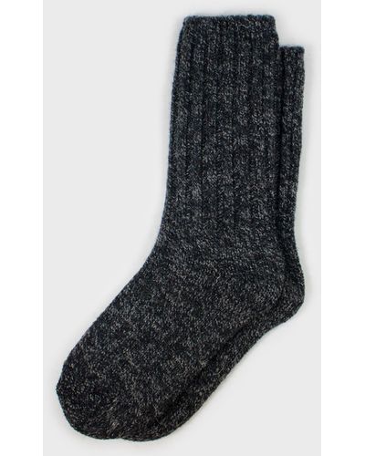 Woolrich Merino Solid Socks - Made In The Usa - Black