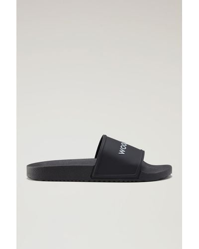 Woolrich Rubber Slide Sandals - Black