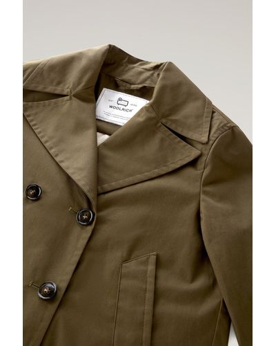 Woolrich Peacoat havice in best cotton verde