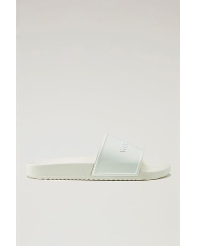 Woolrich Rubber Slide Sandals - White