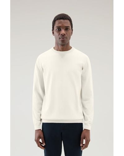 Woolrich Pure Cotton Crewneck Sweater - Natural