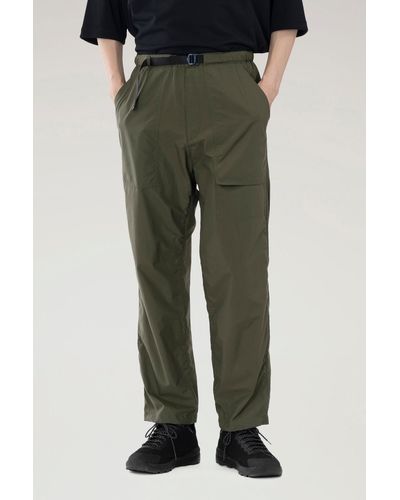 Woolrich Ranch Pants In Recycled Nylon - Green