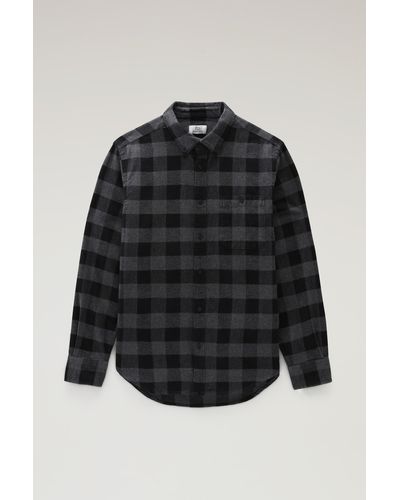 Woolrich Trout Run Flannel Check Shirt - Black