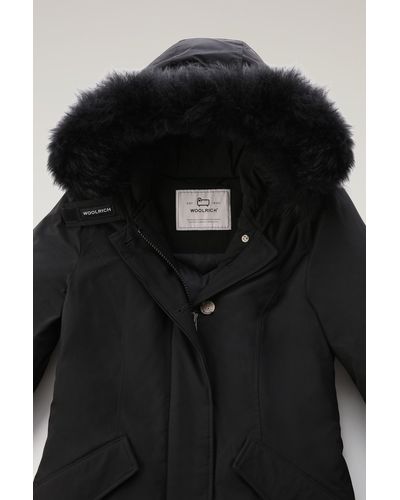 Woolrich Arctic parka in urban touch con pelliccia di cashmere removibile nero