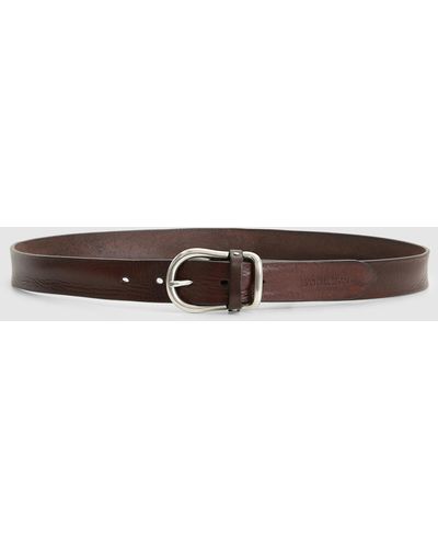 Woolrich Heritage Leather Belt - Brown