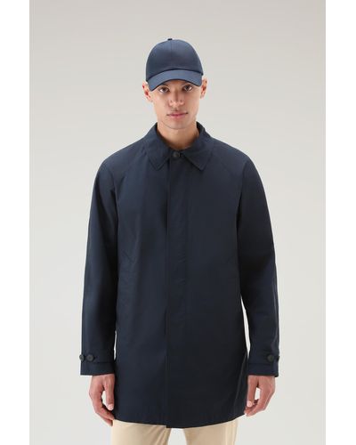 Woolrich City Carcoat In Urban Touch - Blue