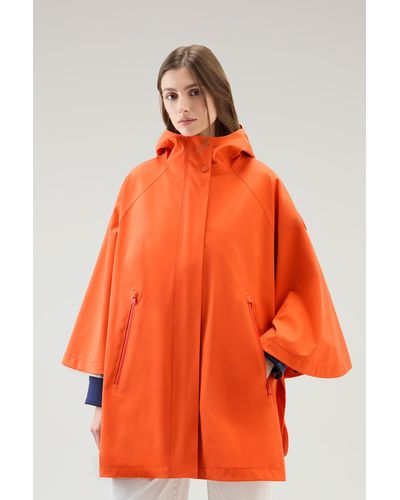 Woolrich High Tech Hooded Nylon Puffer Jacket - Orange
