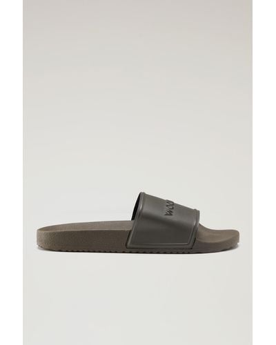 Woolrich Rubber Slide Sandals - Gray
