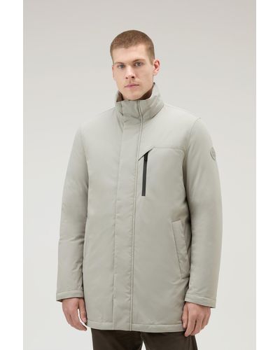 Woolrich Mountain Parka In Stretch Nylon - Gray