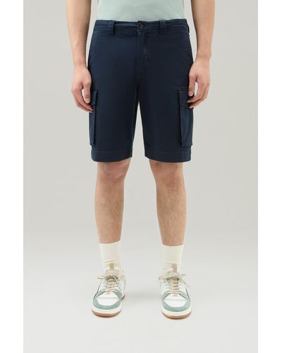 Woolrich Garment-dyed Cargo Shorts - Blue