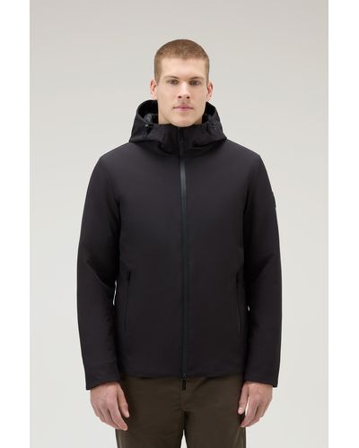 Woolrich Pacific Jacket In Tech Softshell - Blue