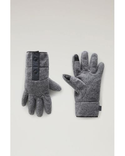 Woolrich Gloves In Recycled Wool Blend - Elmer / - Blue