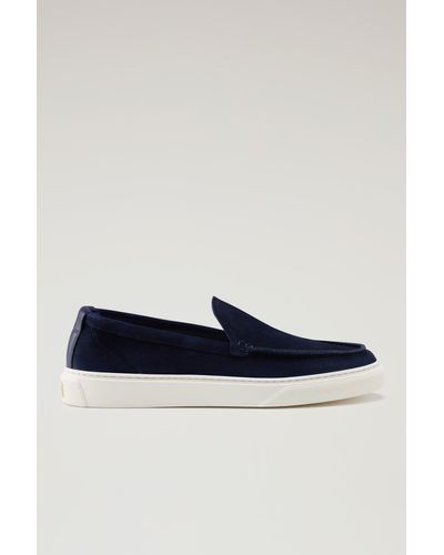 Woolrich Suede Leather Loafers - Blue