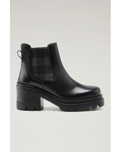 Woolrich Chelsea Boots With Heel - Black