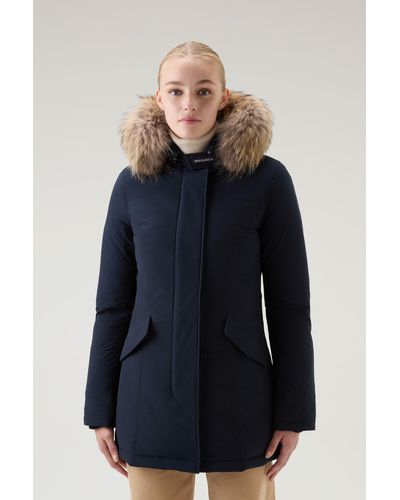 Woolrich Arctic Parka In Urban Touch With Detachable Fur - Black