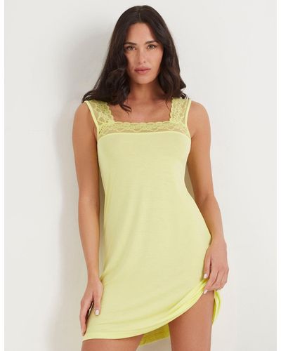 Yamamay Camicia da notte con spalline - Happy Lace - Verde