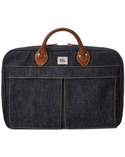 RRL, Riley Leather and Suede-Trimmed Denim Backpack, Men