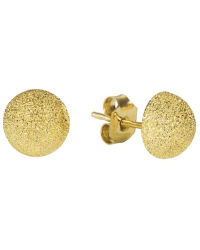 Carolina Bucci Florentine Finish 18k Yellow Gold Small Button Stud Earrings - Metallic