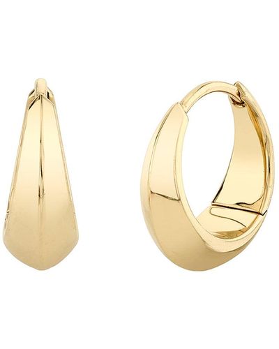 Lizzie Mandler Medium Crescent Yellow Gold Hoop Earrings - Metallic