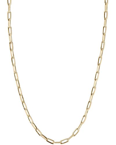 Lizzie Mandler Knife Edge Oval Link Yellow Gold Chain Necklace, 30 - Metallic