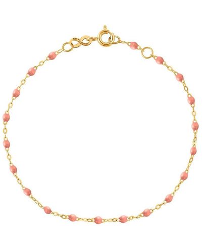 Gigi Clozeau Classic Gigi Baby Pink Resin Yellow Gold Bracelet - Metallic