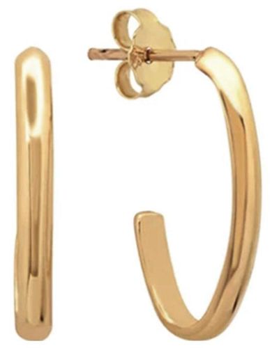 Jennifer Meyer Large Edith Link Yellow Gold Stud Hoop Earrings - Metallic