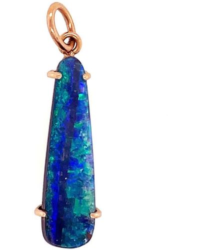 Irene Neuwirth One-of-a-kind Dark Boulder Opal Small Rose Gold Charm - Blue