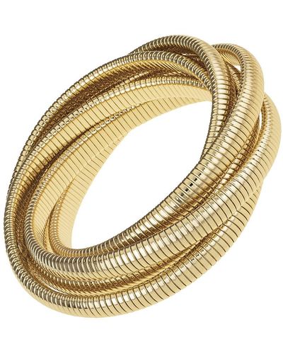 Janis Savitt Six Cobra Yellow Gold Plated Bracelet - Metallic