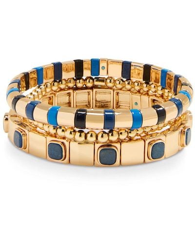 Roxanne Assoulin True Blue Set Of 3 Bracelets - Metallic