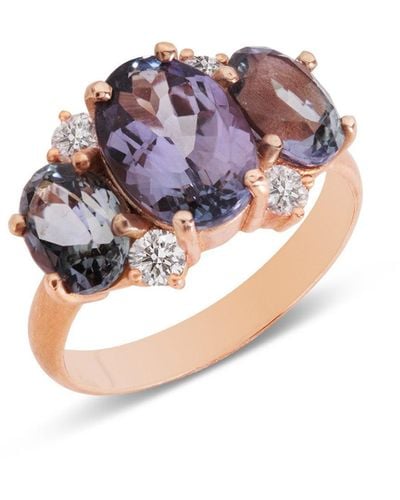 Irene Neuwirth One-of-a-kind Gemmy Gem Tanzanite And Diamond Rose Gold Ring - Metallic