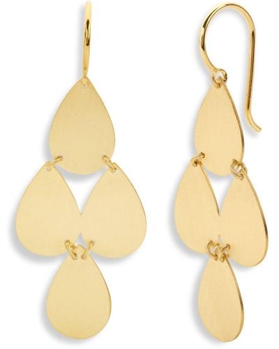 Irene Neuwirth Signature Small Teardrop Chandelier Yellow Gold Earrings - Metallic