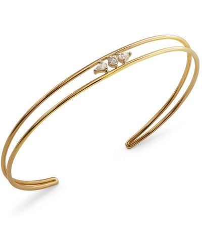 Joanna Dahdah Pear And Round Diamond Yellow Gold Bangle Bracelet - Metallic