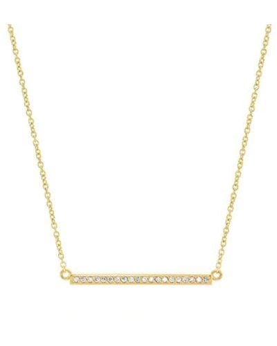 Jennifer Meyer Diamond Yellow Gold Stick Necklace - Metallic