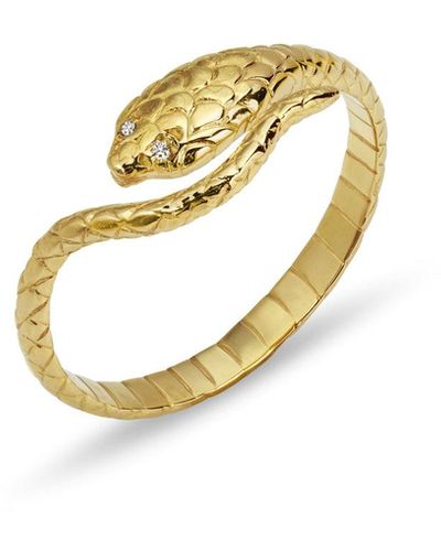 Celine Daoust Diamond Eye Cobra Yellow Gold Ring - Metallic