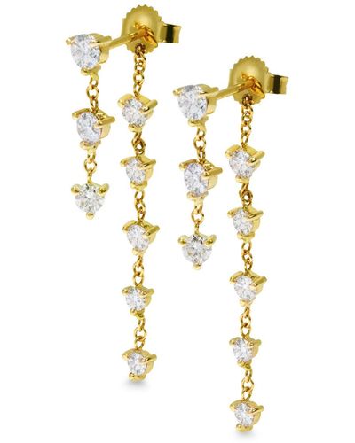 Carbon & Hyde Starstruck Yellow Gold Drop Earrings - White