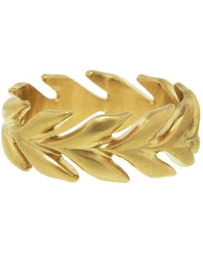 Cathy Waterman Wheat Band 22k Yellow Gold Ring - Metallic