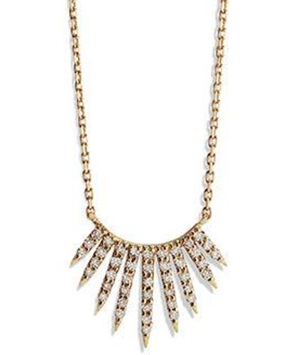 Celine Daoust Rising Diamond Sunbeams Yellow Gold Necklace - Metallic