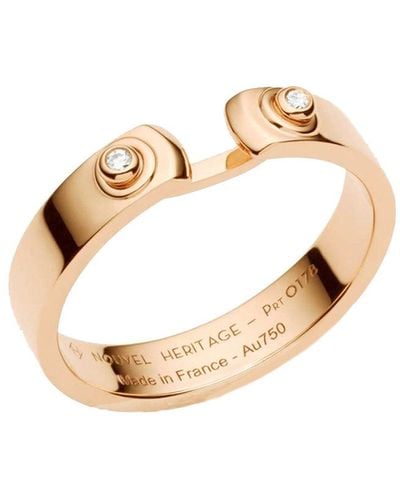 Nouvel Heritage Monday Morning Mood Rose Gold Ring - Metallic