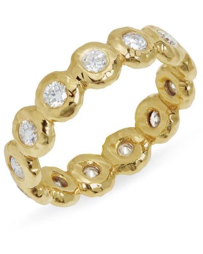 Octavia Elizabeth Medium Diamond Nesting Gem Yellow Gold Eternity Ring - Metallic