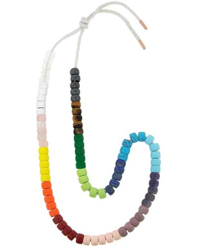 Carolina Bucci Forte Beads Rainbow Moon Rose Gold Necklace Kit - Multicolor