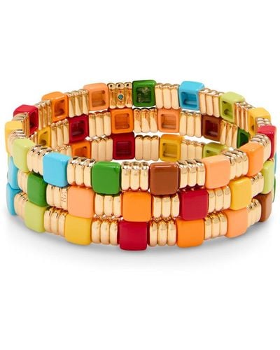 Roxanne Assoulin Sangria Set Of 3 Bracelets - Orange