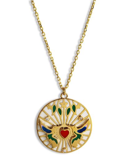 L'Atelier Nawbar The Love Birds Yellow Gold Pendant Necklace - Metallic