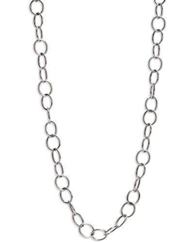 Cathy Waterman 15 1/2 Inch Lacy Chain Platinum Necklace - Metallic