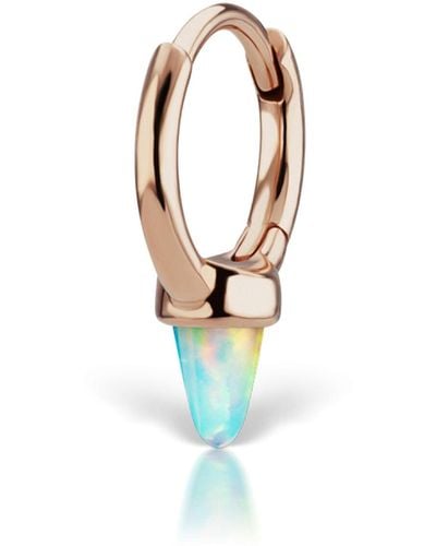Maria Tash White Opal Spike Rose Gold Single Hoop Earring - Metallic