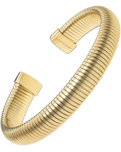 Janis Savitt Small Yellow Gold Plated Cobra Cuff Bracelet - Metallic