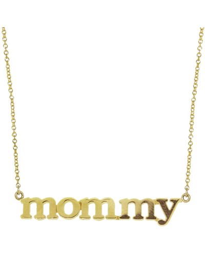 Jennifer Meyer Mommy Yellow Gold Necklace - Metallic