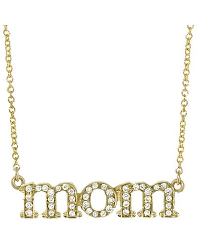 Jennifer Meyer Diamond Mom Yellow Gold Necklace - Metallic