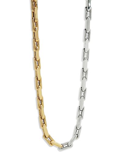 Lauren Rubinski Lr3 Xs Link Yellow & White Gold Chain Necklace - Metallic
