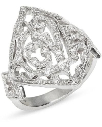 Cathy Waterman Diamond Love Platinum Ring, 6.5 - Metallic