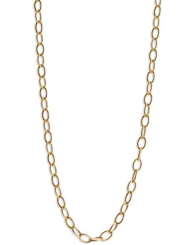 Cathy Waterman Tiny Lacy 18 Inch Yellow Gold Chain Necklace - Metallic
